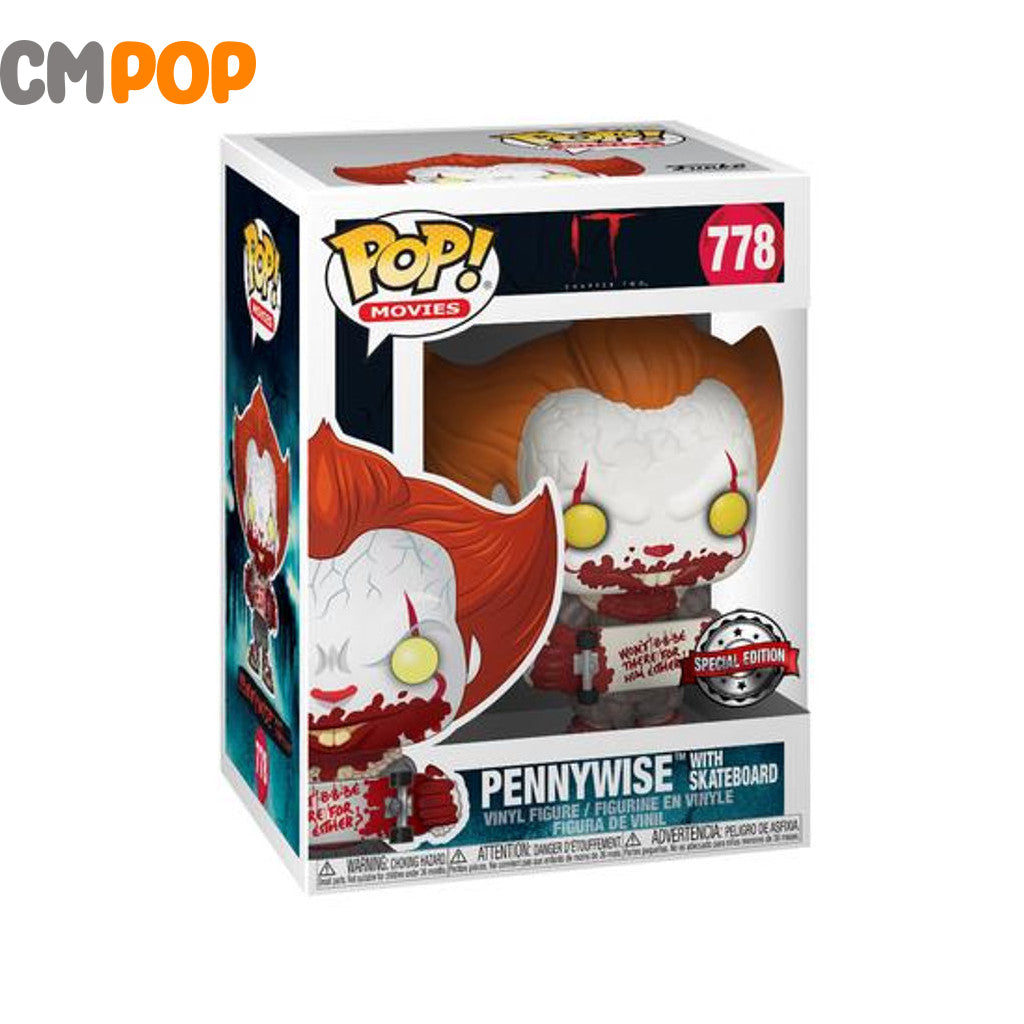 Pennywise (With Skateboard) - #778 Funko Pop! Movies It Special Edition