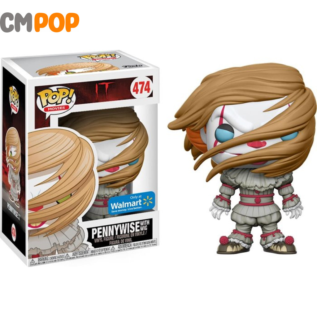 Pennywise (With Wig) - #474 - Funko Pop! - Movies - IT - Walmart Exclusive