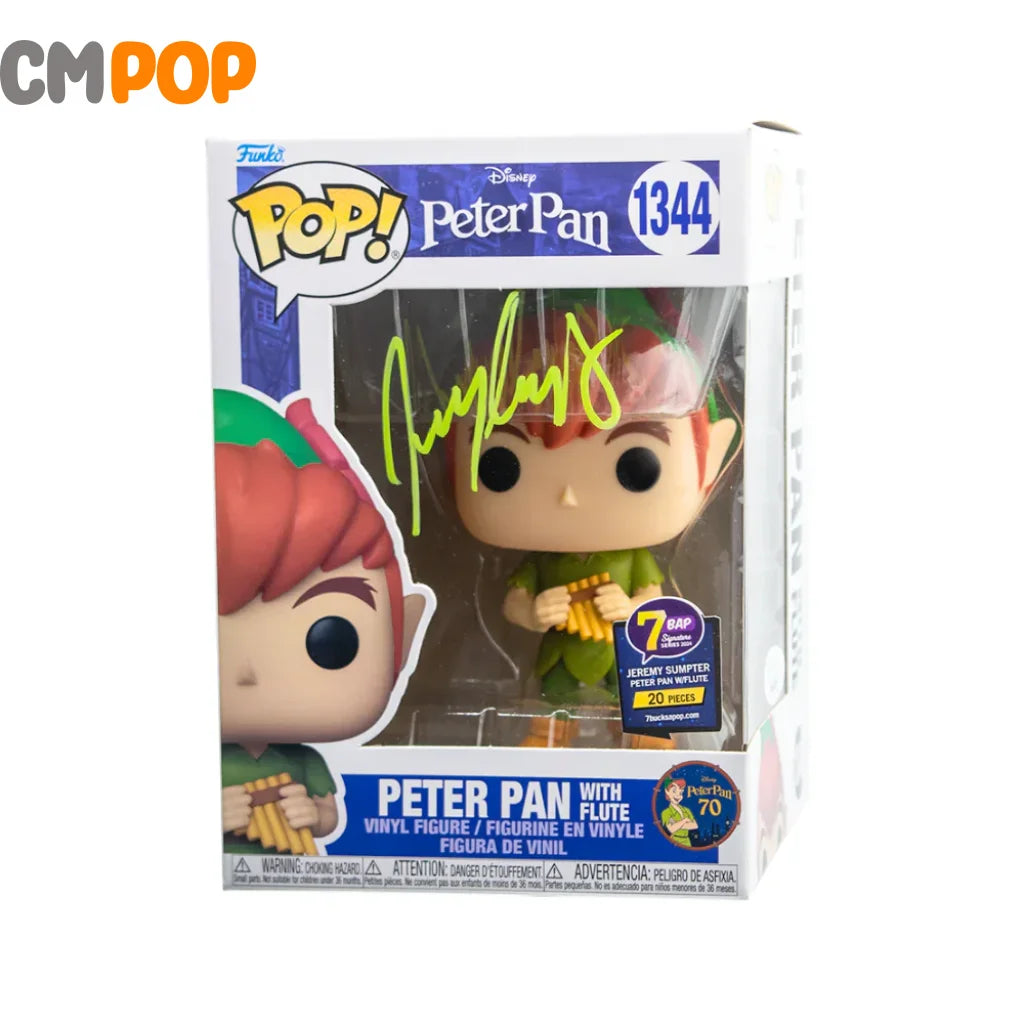 Peter Pan - #1344 - Funko Pop! - Disney - Peter Pan - 7 BAP - 35PCS - Signed POP! - Signed by Jeremy Sumpter Funko Pop
