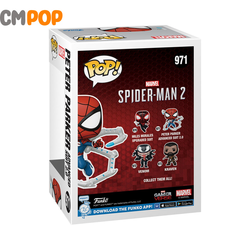 Peter Parker Advanced Suit 2.0 - #971 Spider - Man 2 Marvel Funko Pop