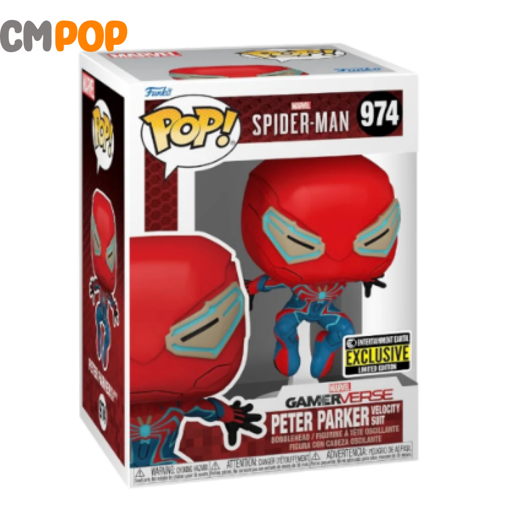Peter Parker Velocity Suit 2.0 - #974 Spider-Man 2 Marvel Entertainment Earth Exclusive Funko Pop
