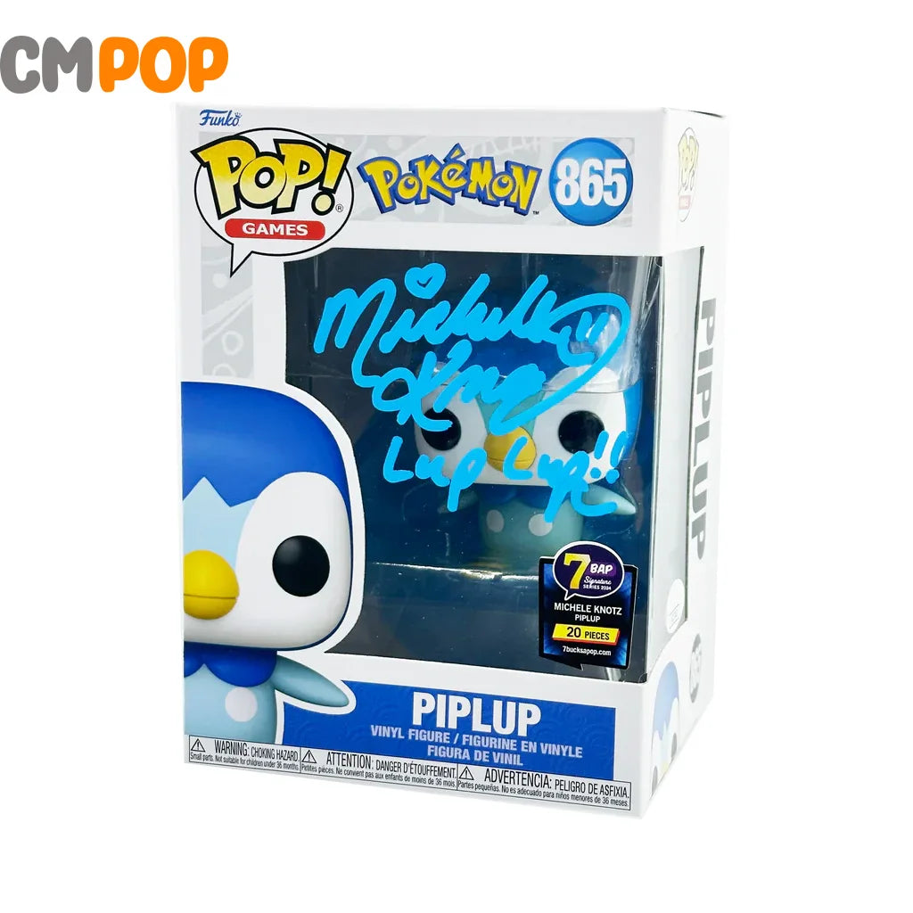 Piplup - #865 - Funko Pop! - Pokemon - 7BAP - 20 PCS - Signed By Michele Knotz Funko Pop