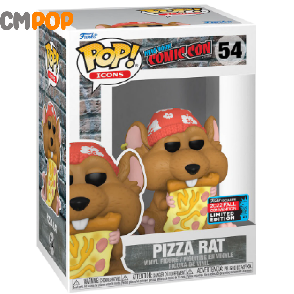 Pizza Rat - #54 Funko Pop! Nycc 2022 Stickered Convention Exclusive Pop