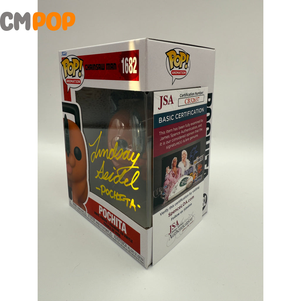 Pochita- #1682- Funko Pop! - Animation - Chainsaw Man - Signed by - Certified Pop! Funko Pop