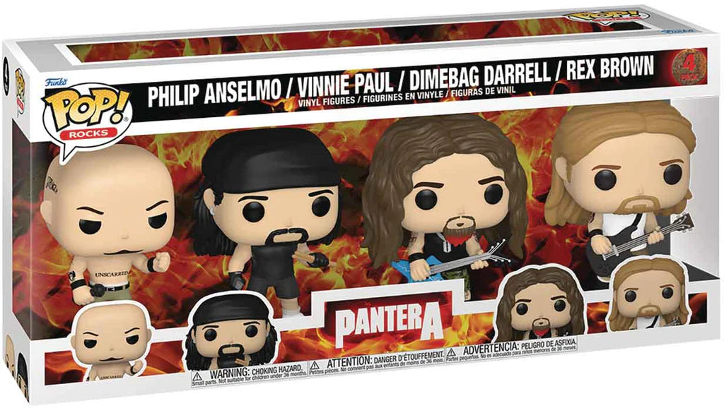 Philip Anselmo / Vinnie Paul / Dimebag Darrell / Rex Brown - 4 Pack - Funko Pop! - Rocks - Pantera
