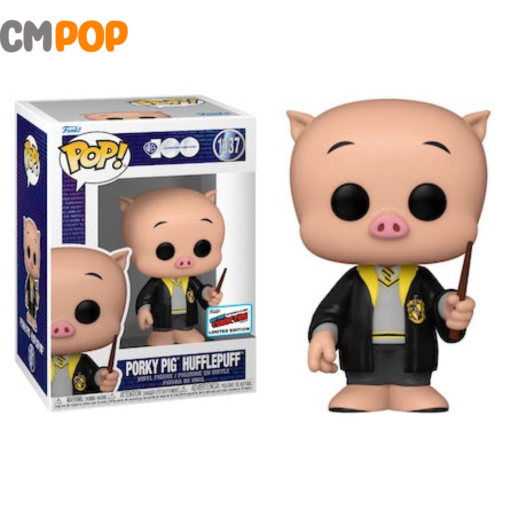 Porky Pig Hufflepuff - #1337- Funko Pop! Looney Toons Nycc 2023 Stickered Convention Exclusive Pop