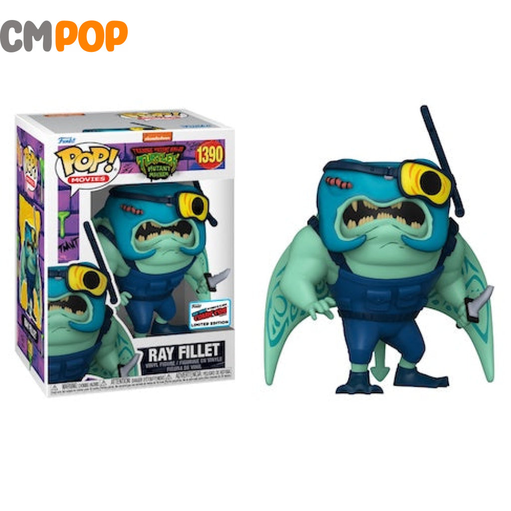 Ray Fillet - #1390- Funko Pop! Tmnt Turtles Nutant Mayhem Nycc 2023 Stickered Convention Exclusive