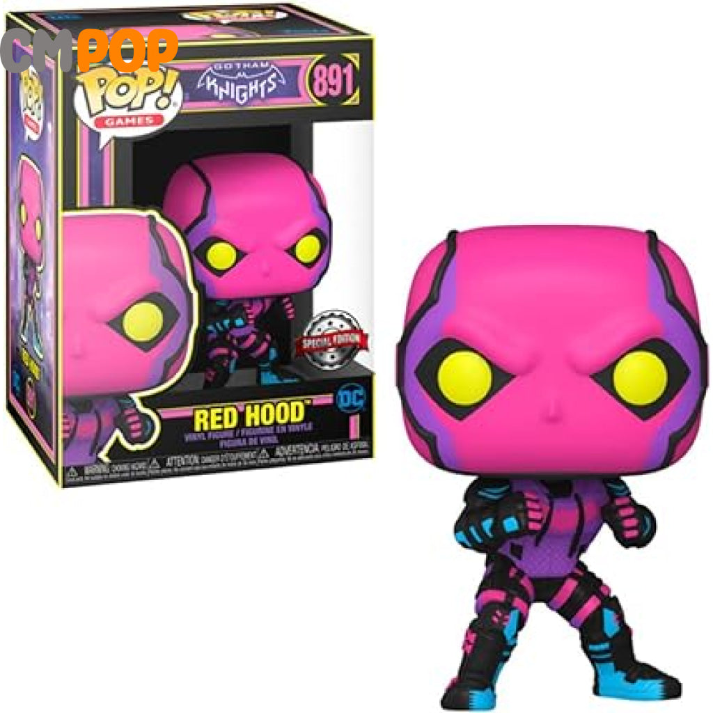Red Hood Blacklight - #891 Funko Pop! Gotham Knights Pop