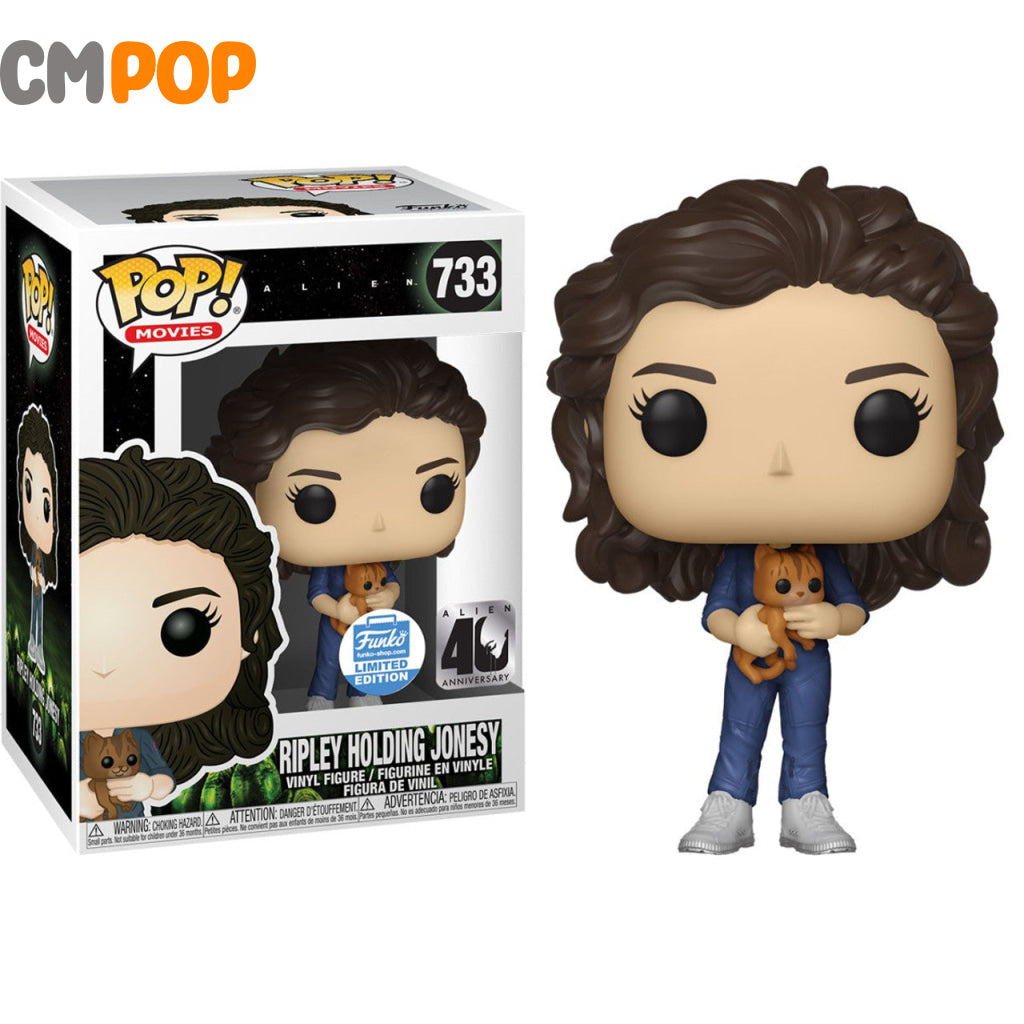 Ripley Holding Jonesy - #733 Funko Pop! Movies Alien Limited Edition 40Th Anniversary