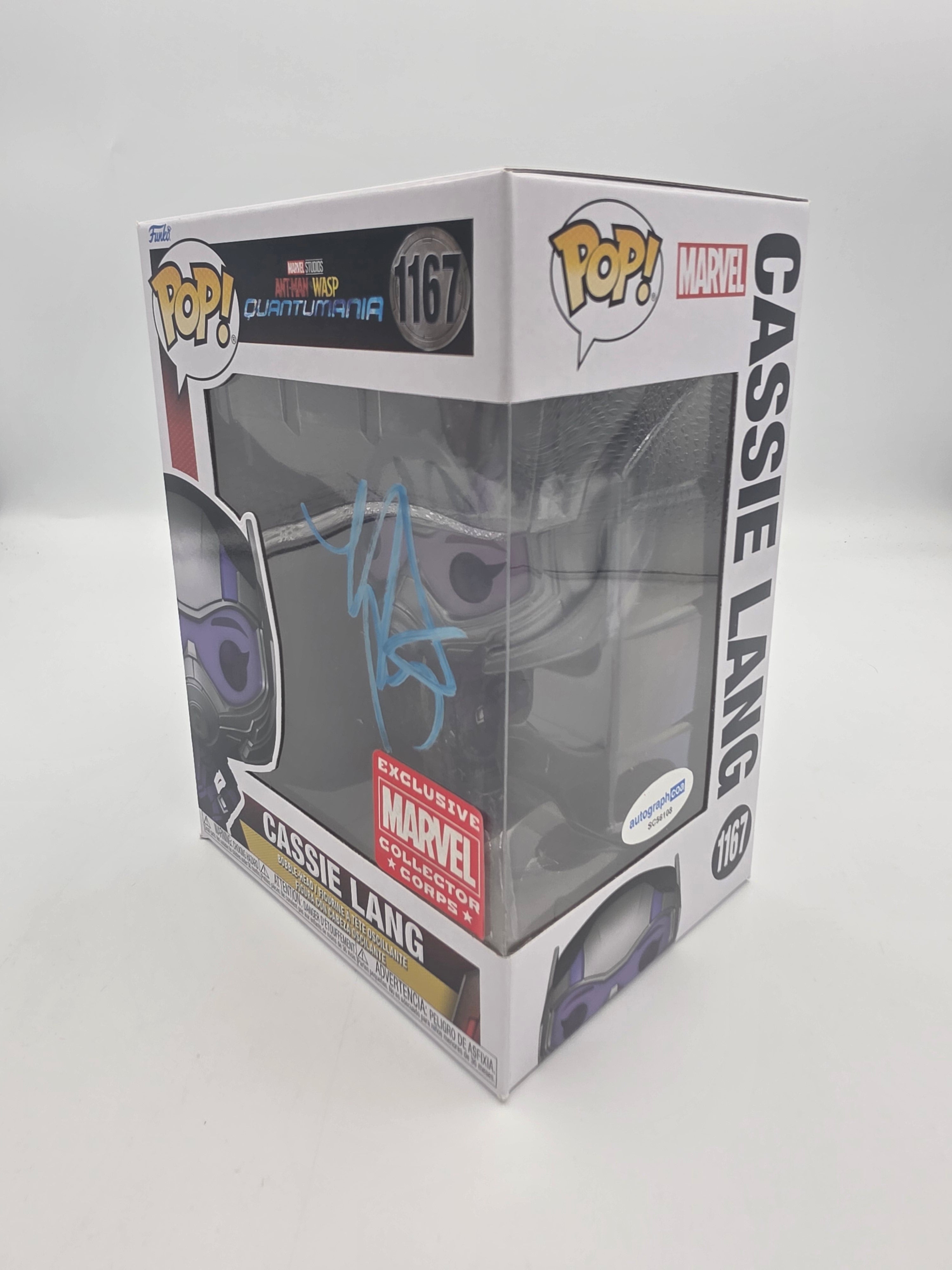 Cassie Lang - #1167 - Funko Pop! - Marvel - Ant-Man Wasp - MCC Exclusive -Signed By Kathryn Newton - Autographcoa Certified Funko Pop! - Styles may vary*