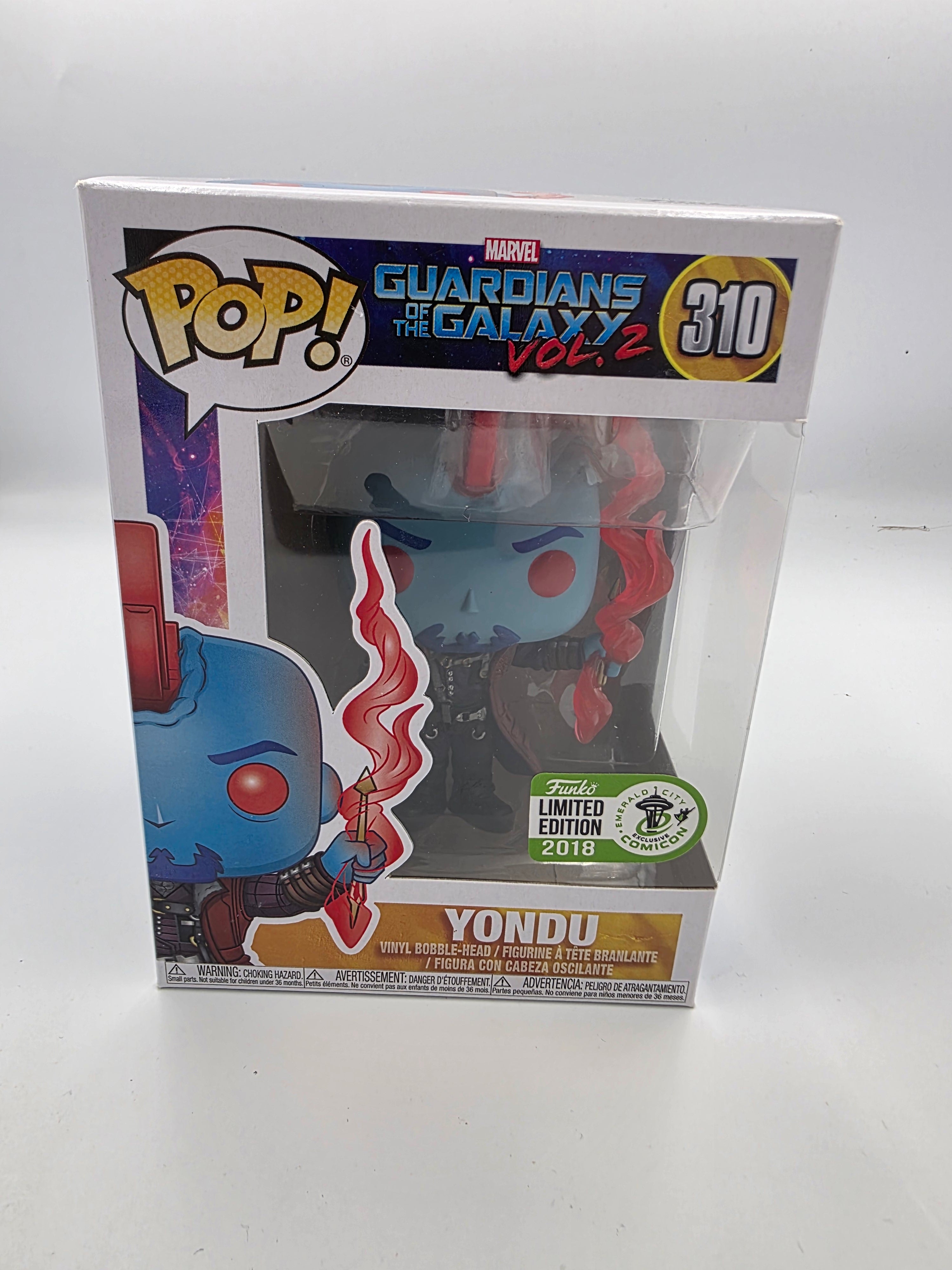 Yondu   - #310 - Funko Pop!  - Marvel - Guardians of the Galaxy Vol.2 - 2018 Con Sticker Exclusive