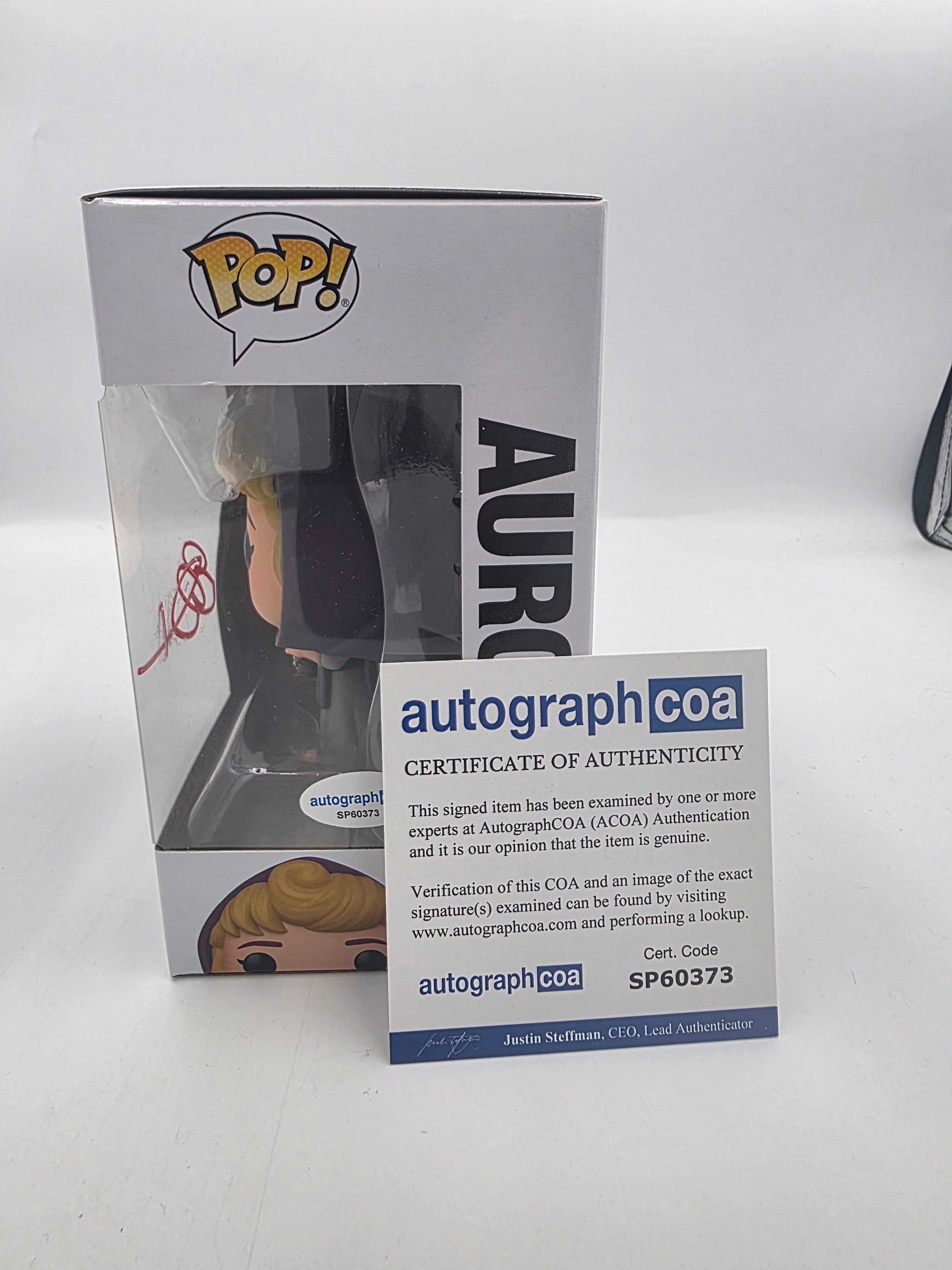 Aurora With Owl - #1454 - Funko Pop! - Disney Princess - Sleeping Beauty 65th - Disney - Signed By Eleanor Worthington-Cox - Autographcoa Certificated