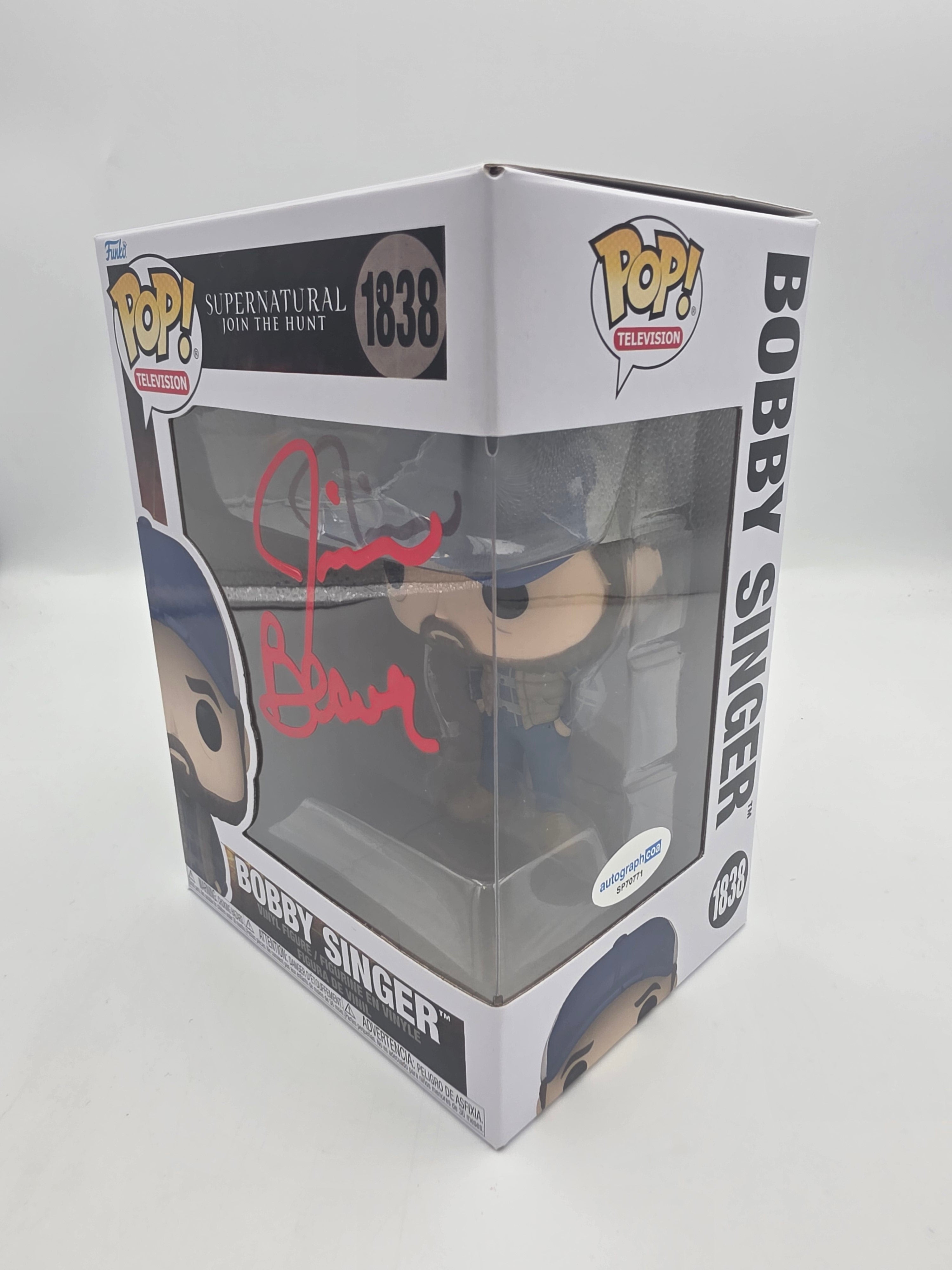 Bobby Singer - #1838 - Funko Pop! - Television - Supernatural Join the Hunt - Signed By Jim Beaver - Autographcoa Certified