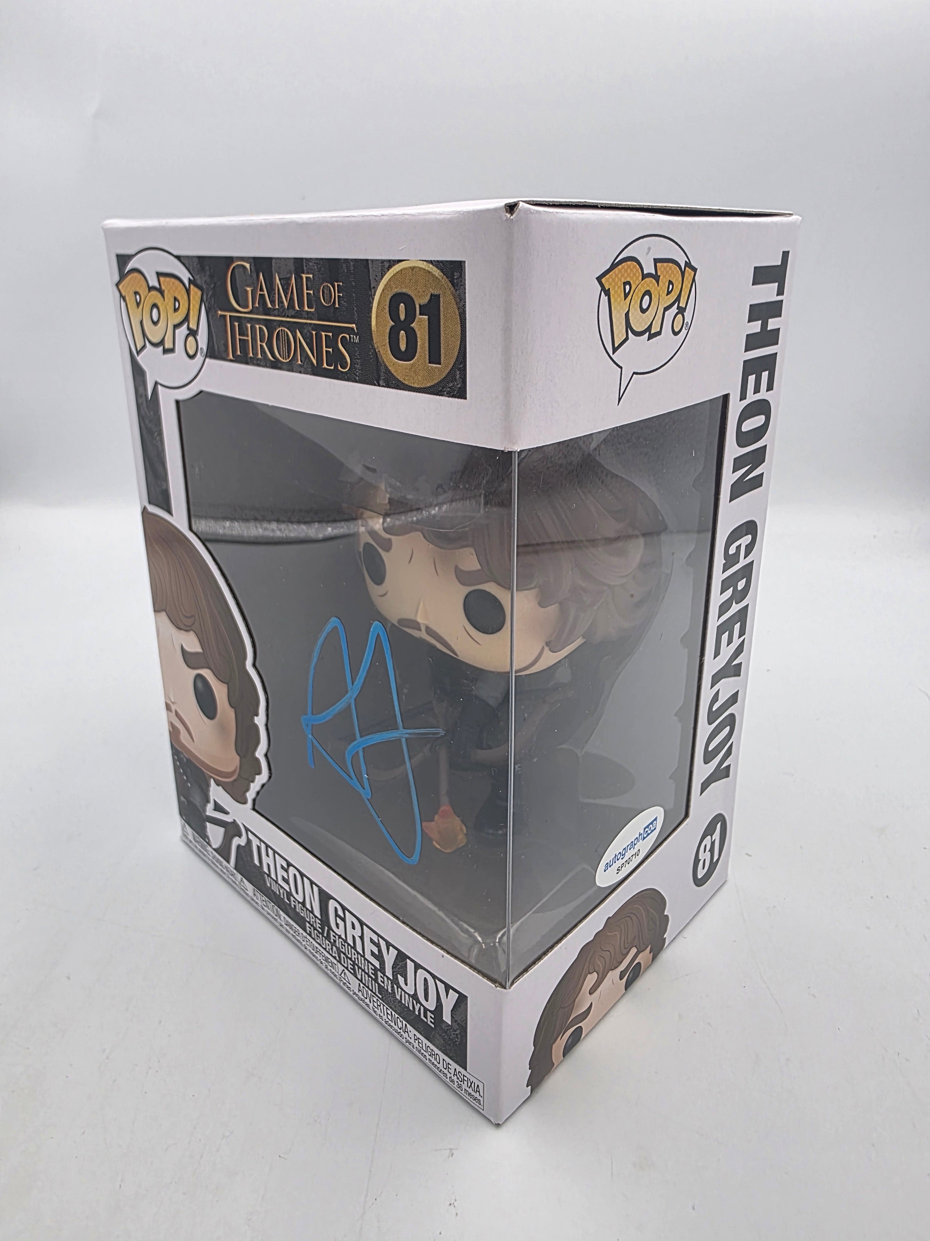 Theon Grey Joy - #81 - Game of Thrones - Funko POP! - Signed By Alfie Allen - Autographcoa Certified