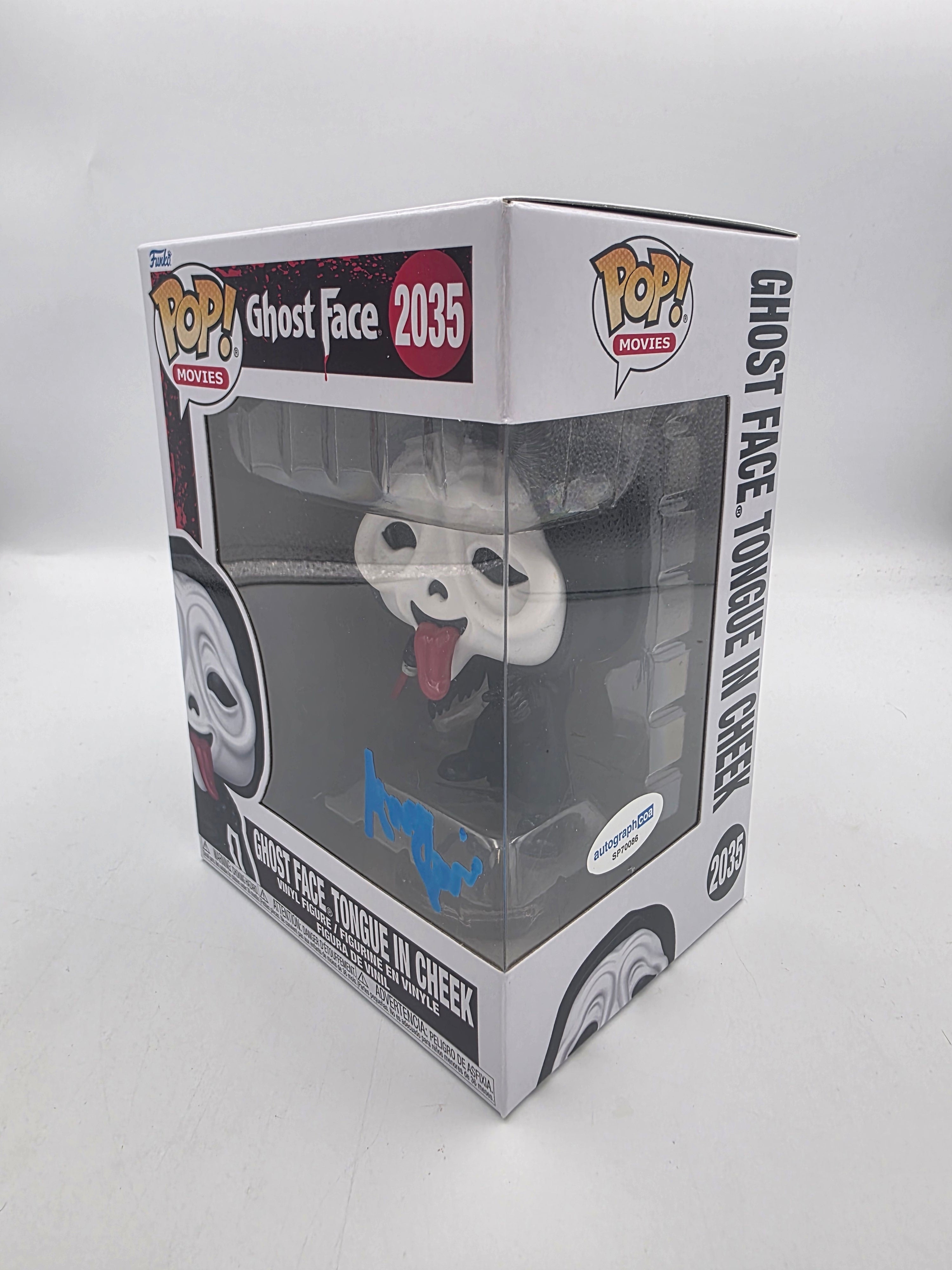 Ghost Face With Tongue - #2035 - Funko POP! Collectible Figure - Signed By Anna Faris - Autographcoa Certificated
