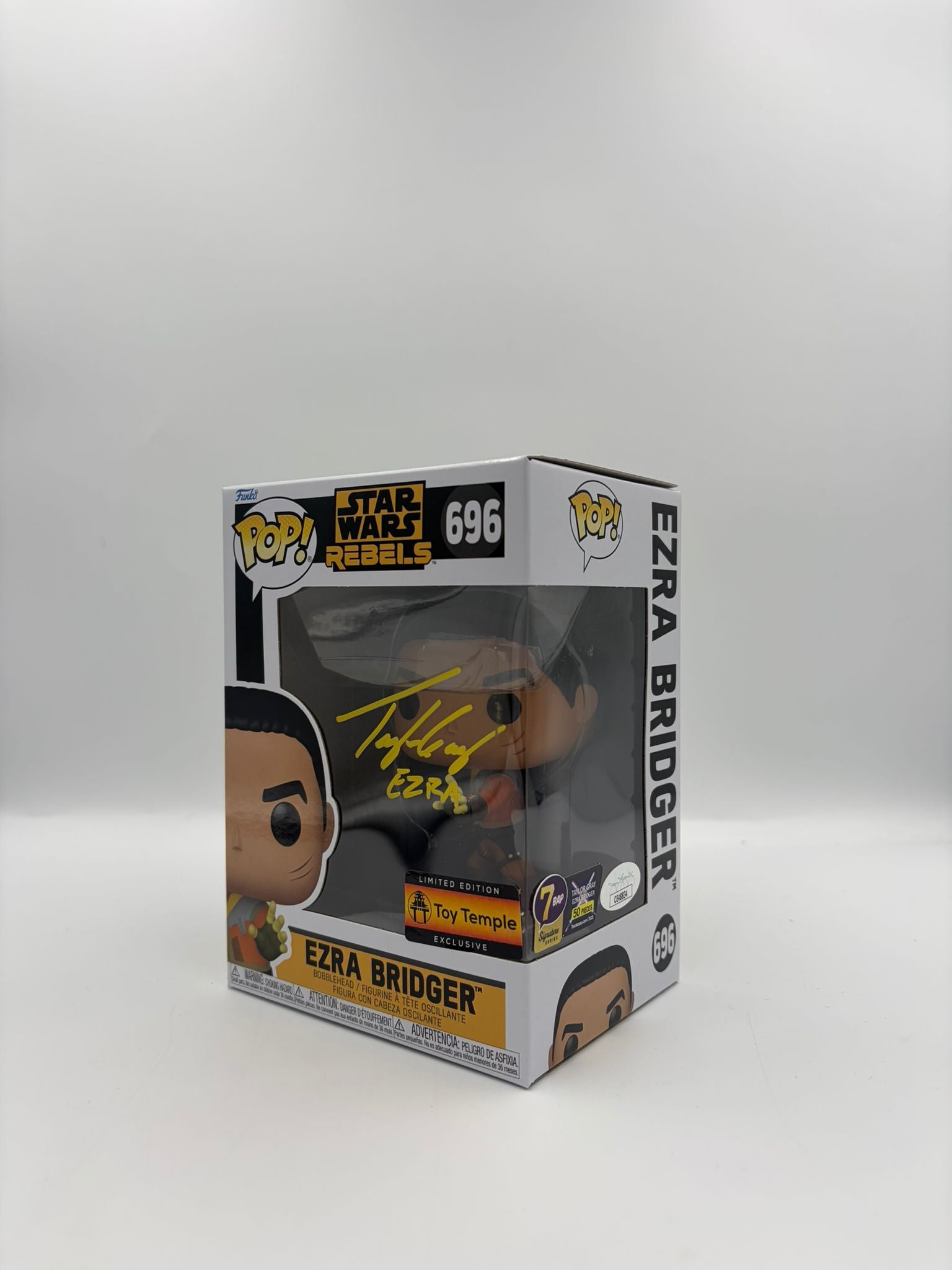 Ezra Bridger - #696 - Funko Pop! - Star Wars Rebels - 7BAP Signature Series - Signed By Taylor Gray