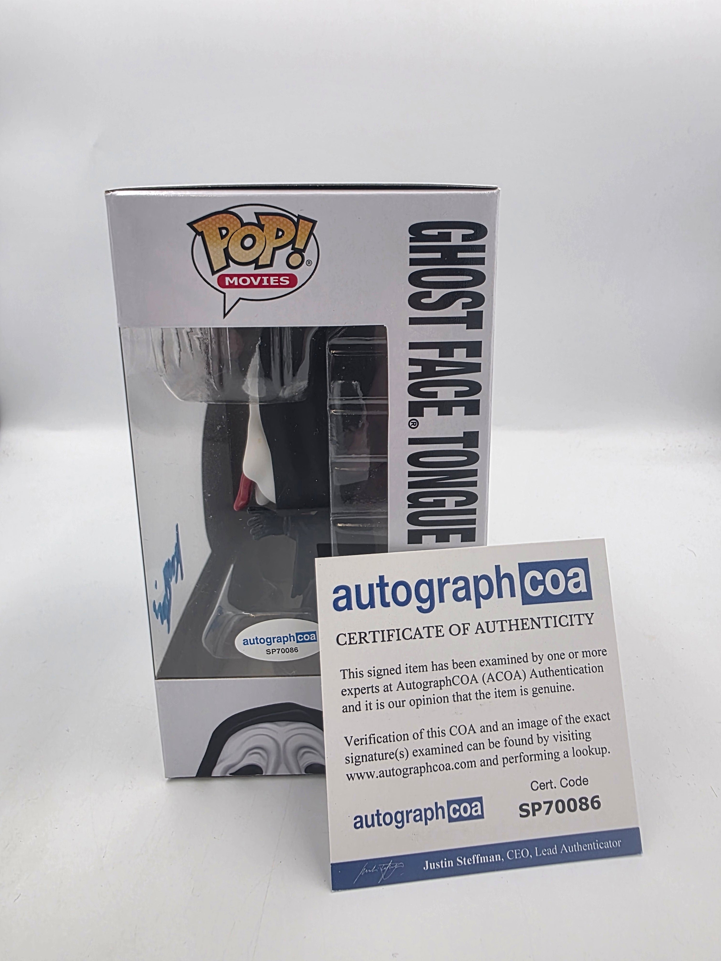 Ghost Face With Tongue - #2035 - Funko POP! Collectible Figure - Signed By Anna Faris - Autographcoa Certificated