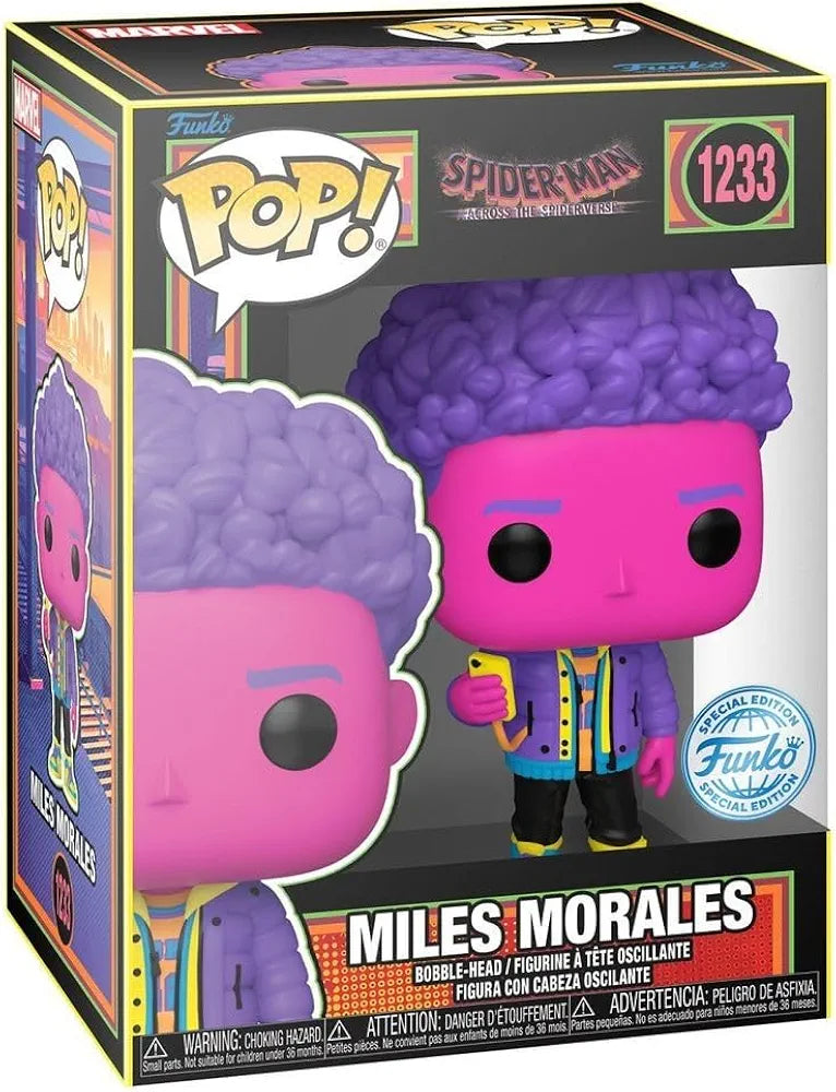 Miles Morales Blacklight - #1233 - Funko Pop! - Spider-man Across The Spiderverse - Marvel - Funko Exclusive