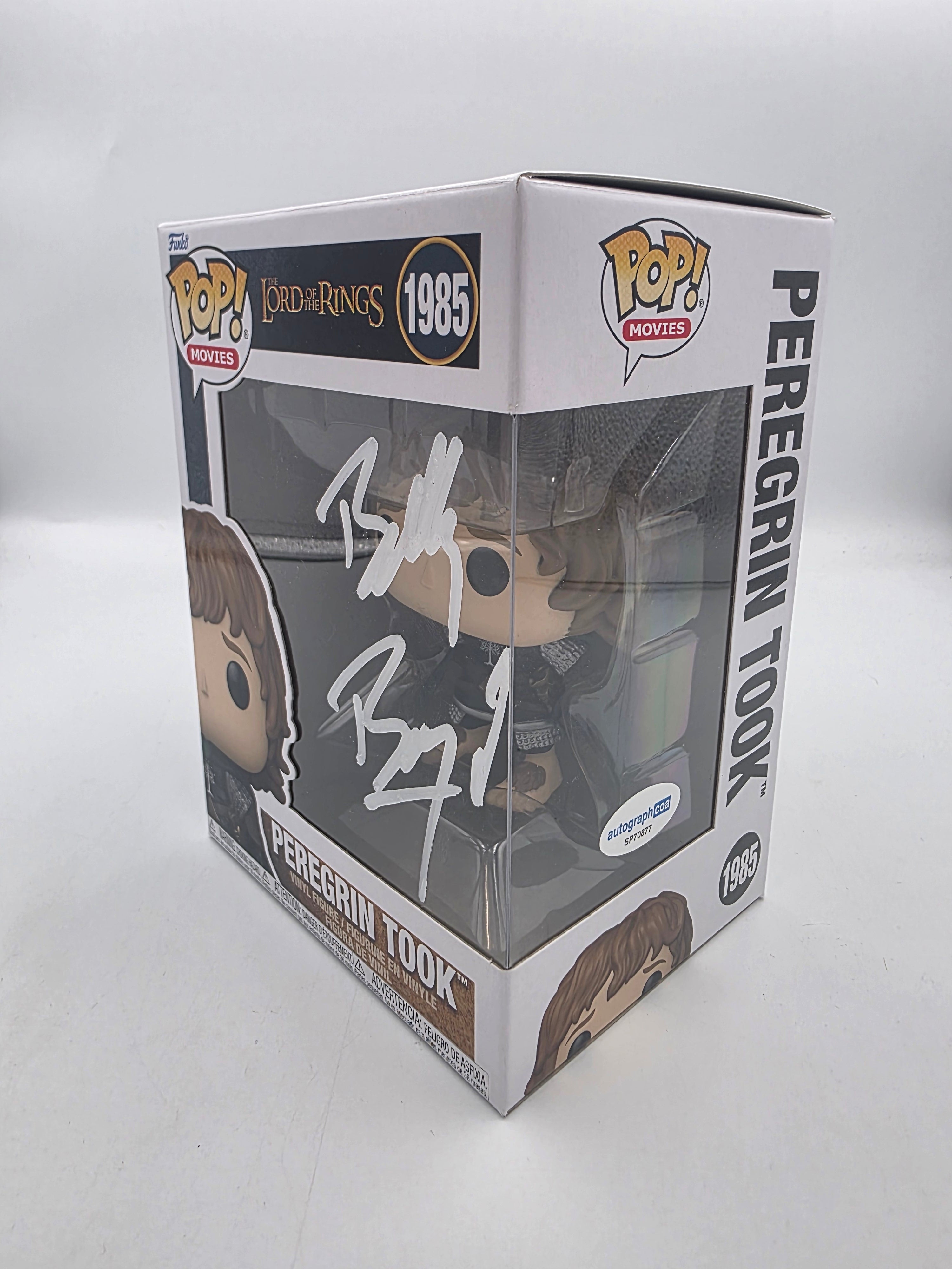 Peregrin Took - #1985 - Lord of the Rings - Funko Pop - Signed By Billy Boyd - Autographcoa Certificated