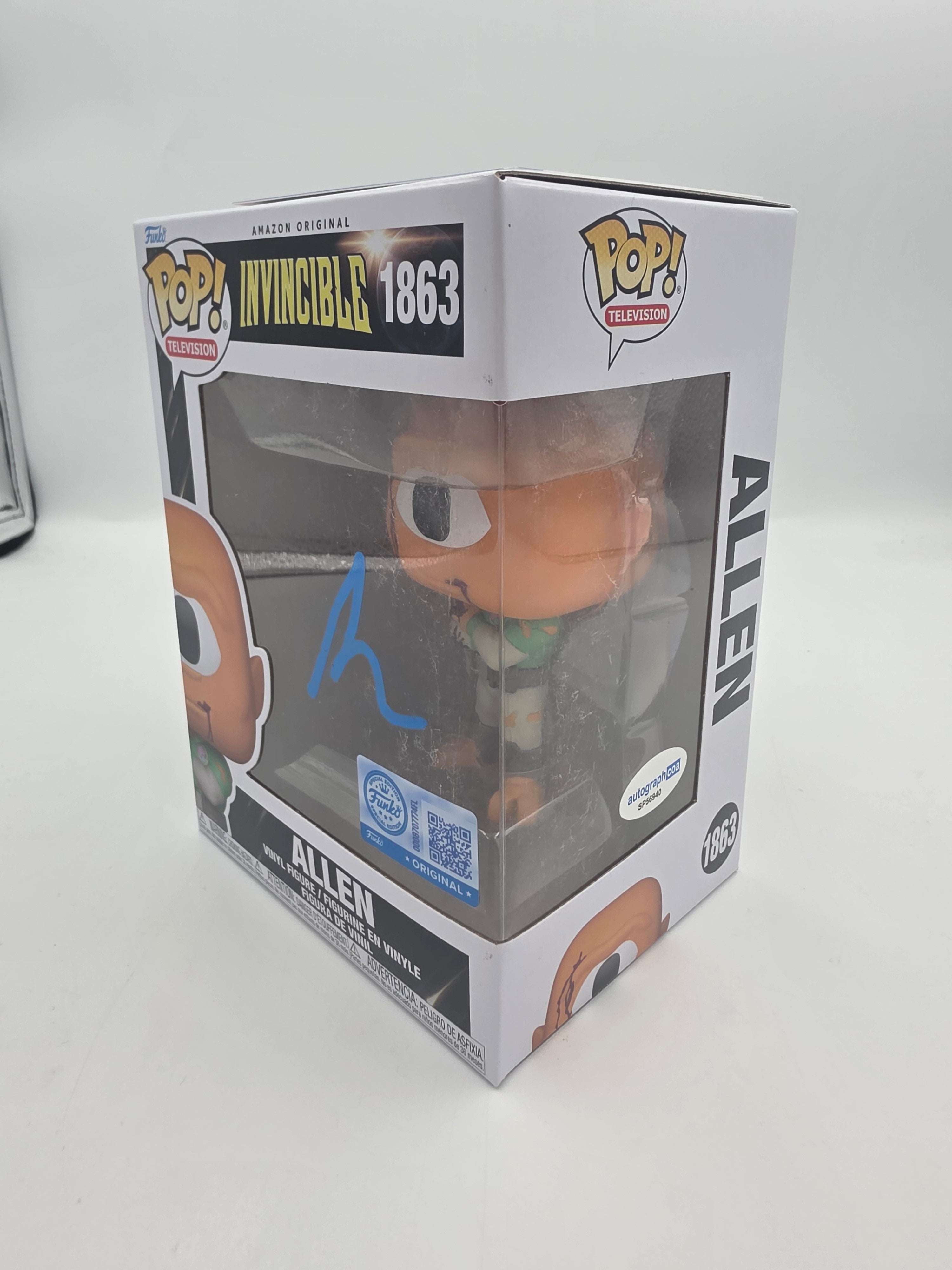Allen - #1863 - Funko Pop! - Invincible - Television - Signed By Seth Rogen - Certified by Autographcoa