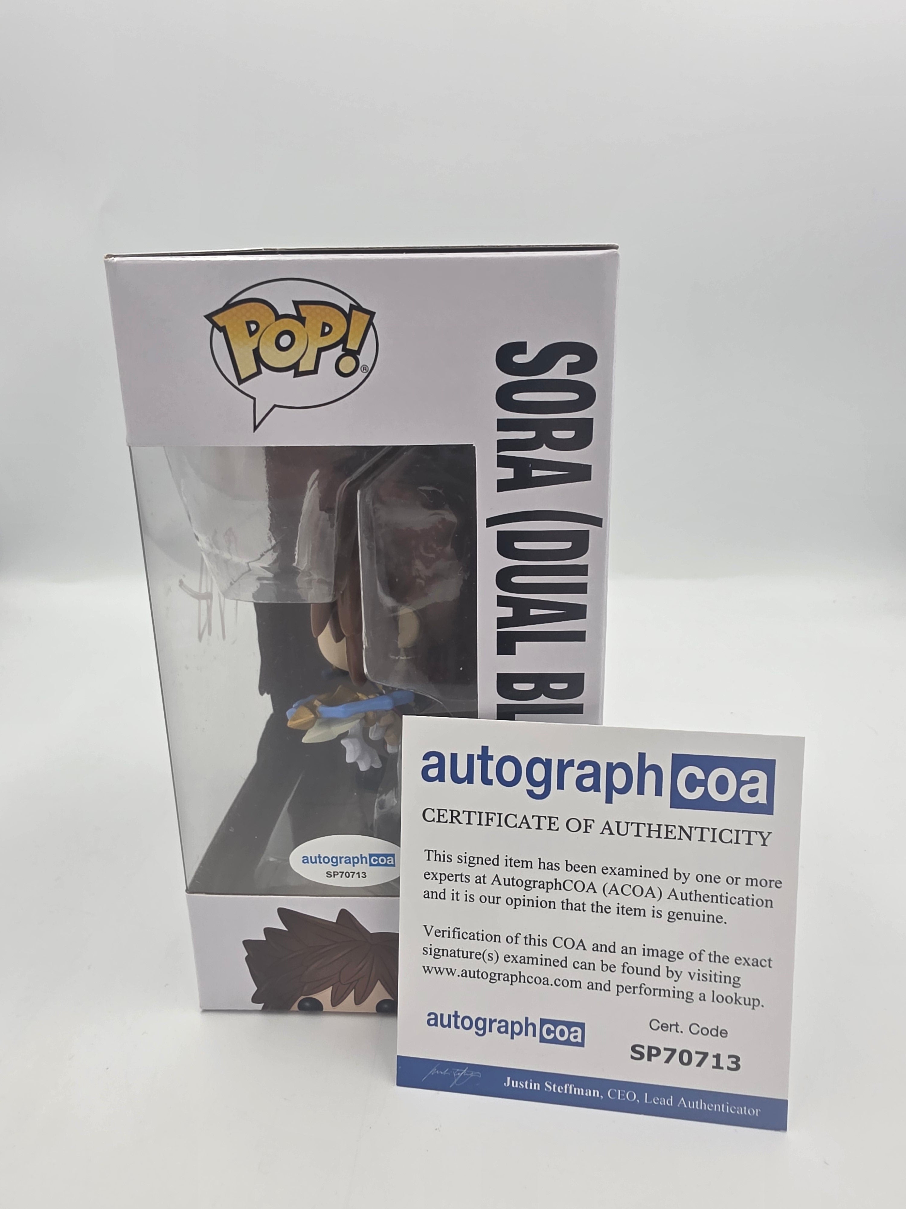 Sora (Dual Blasters) - #492 - Funko Pop! - Disney - Kingdom Hearts - Signed By Joel Osment - Autographcoa Certified