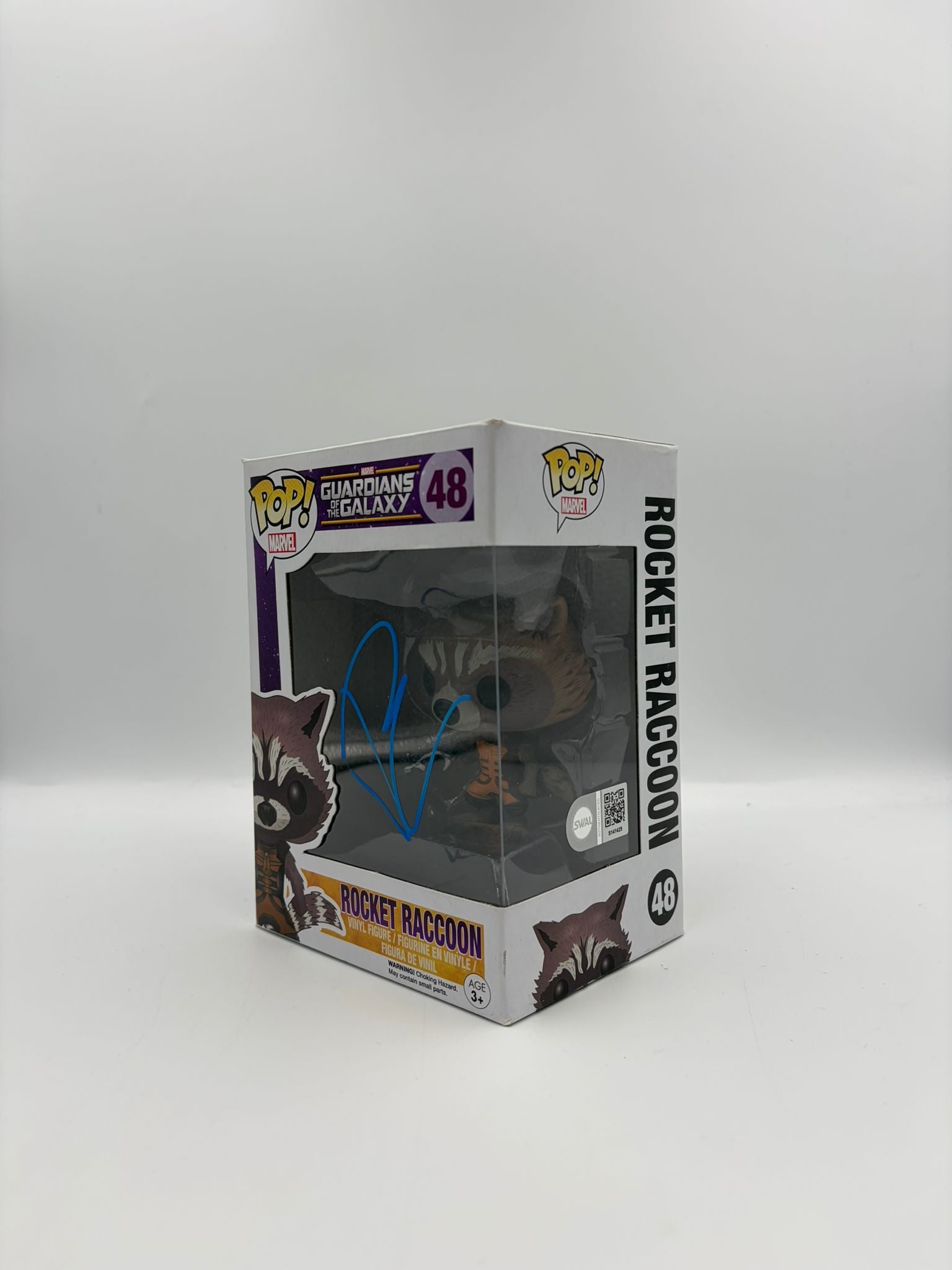 Rocket Raccoon - #48 - Funko Pop! - Marvel - Guardians of the Galaxy - Signed By Bradley Cooper - Certified Pop