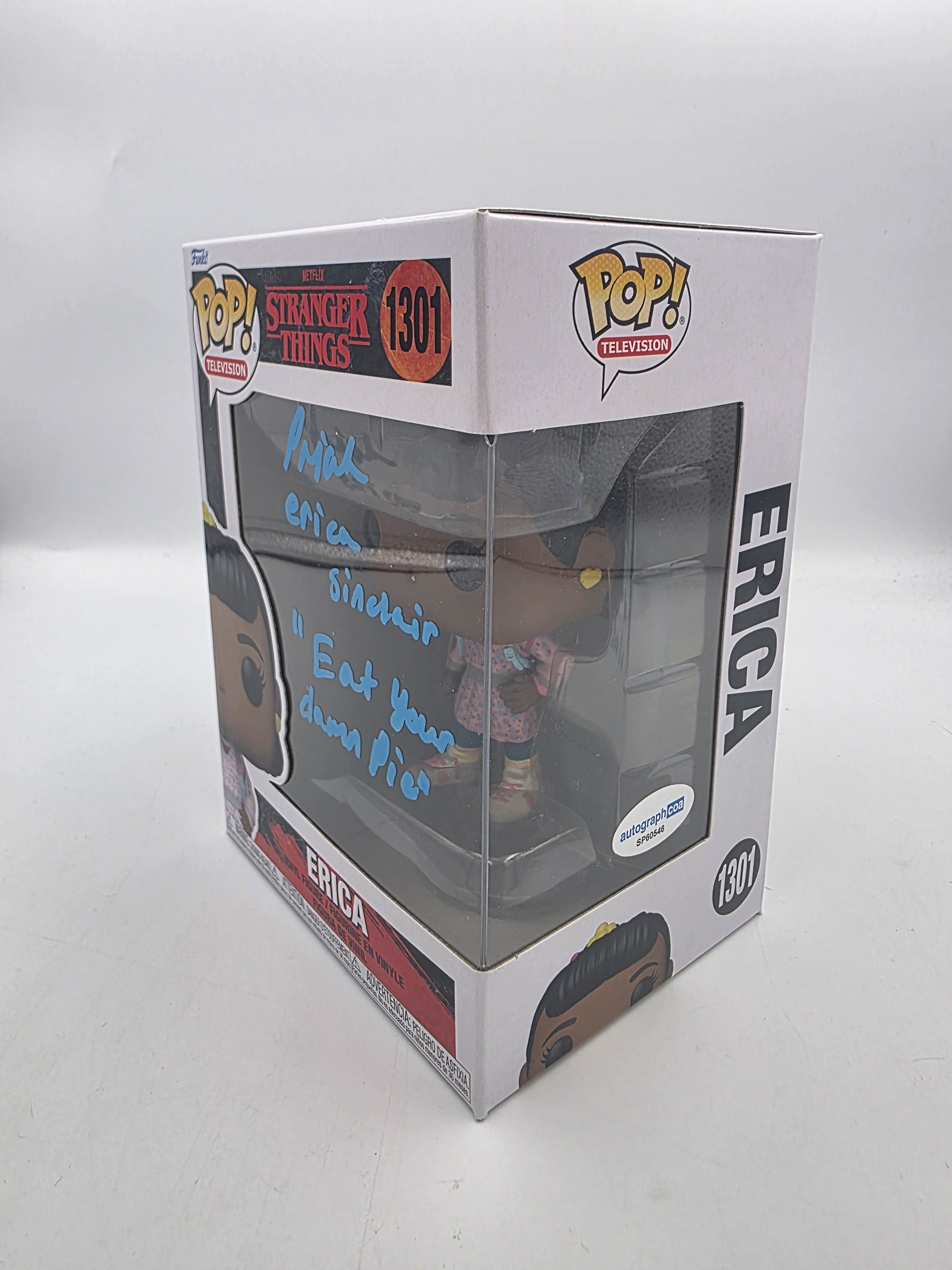 Erica - #1301 - Funko Pop! - Stranger Things - Signed By Priah Ferguson - Certificated By Autographcoa