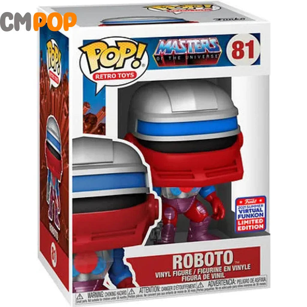 Roboto - #81 Funko Pop! Retro Toys Masters Of The Universe 2021 Summer Virtual Funkon Limited