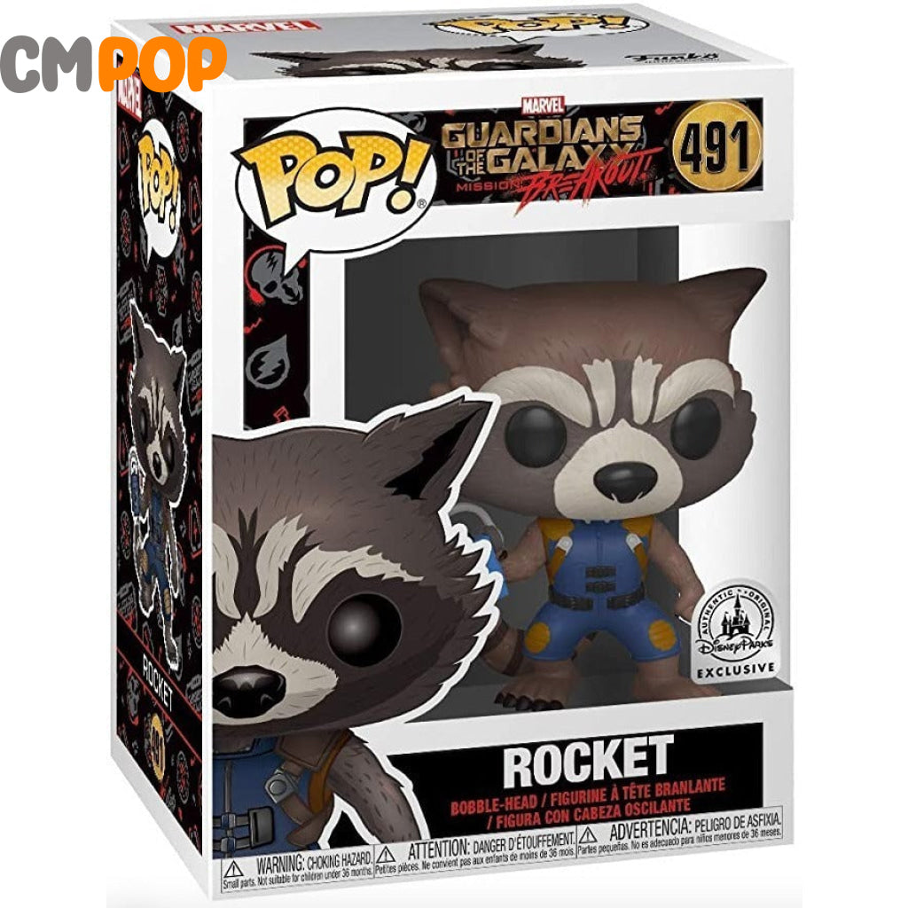Rocket - #491 Funko Pop! Marvel Guardians Of The Galaxy Disney Exclusive Pop