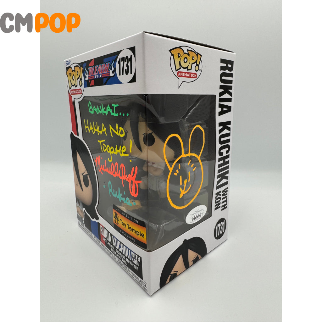Rukia Kuchiki With Kon - #1731 Funko Pop! Animation Bleach Toy Temple Exclusive Signed By Michelle