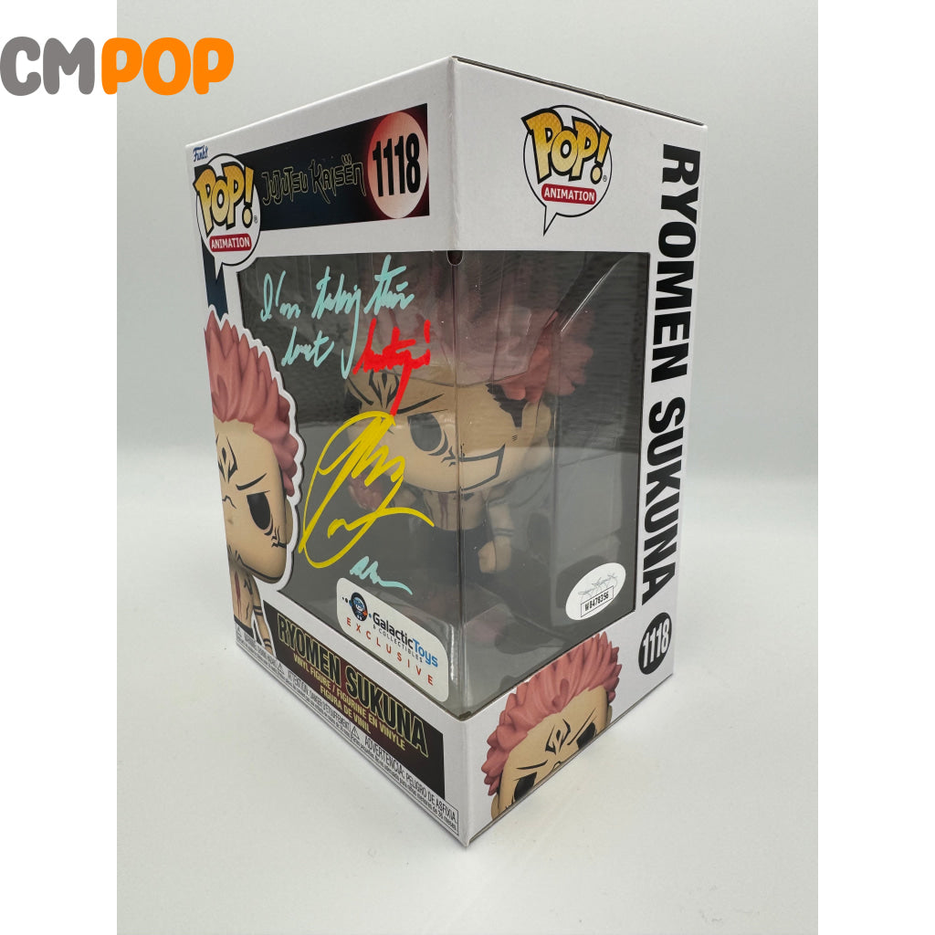 Ryomen Sukuna - #1118 Funko Pop! Animation Jujutsu Kaisen Galactic Toys Exclusive Signed By Ray