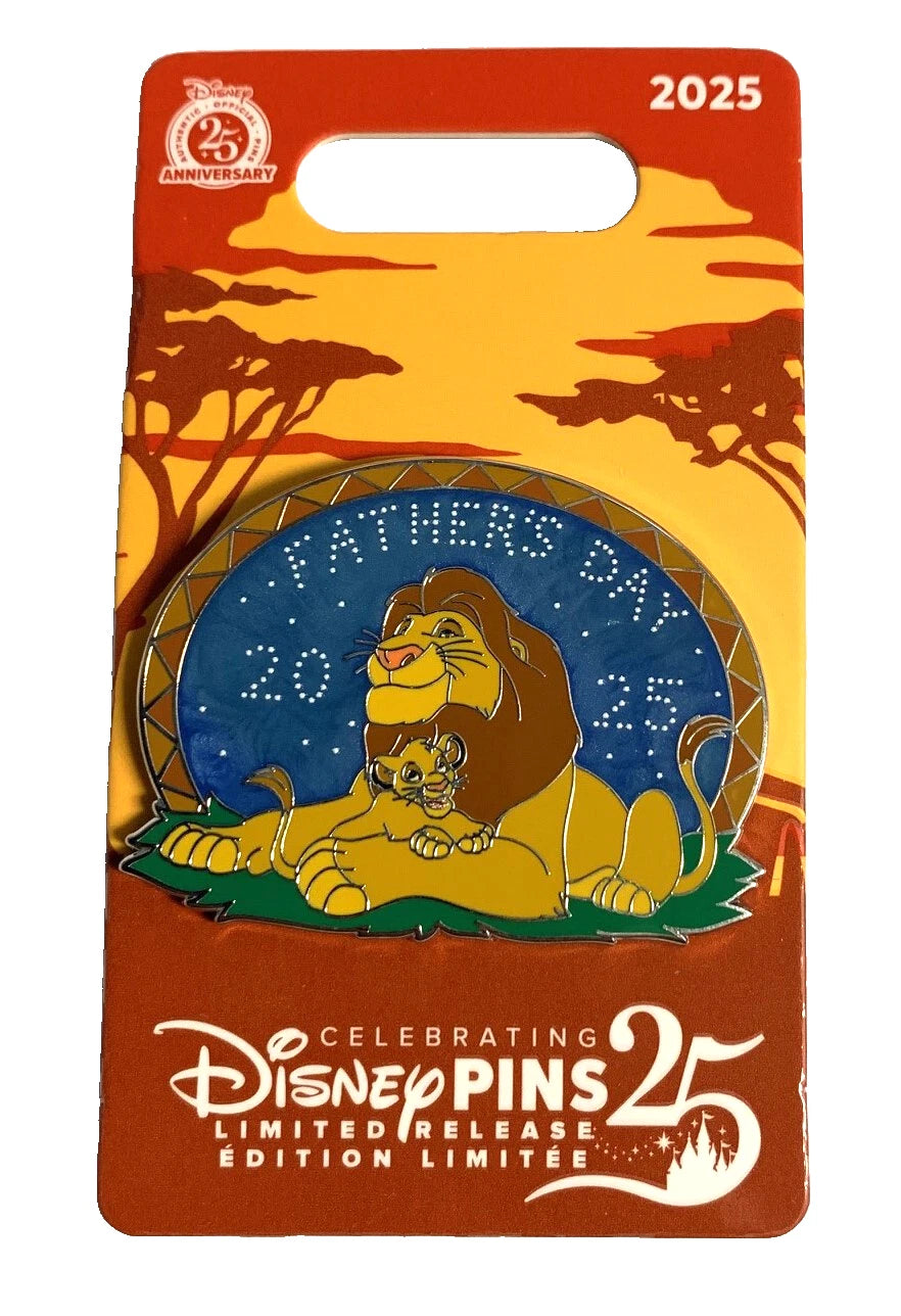 Disneyland Disney Parks The Lion King Mufasa & Simba Father's Day 2025 - Disney Pins - Limited Edition