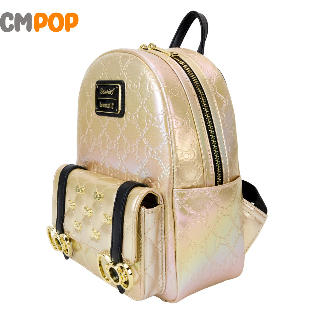 Sanrio 50Th Anniversary Metallic Gold Mini Backpack- Loungefly