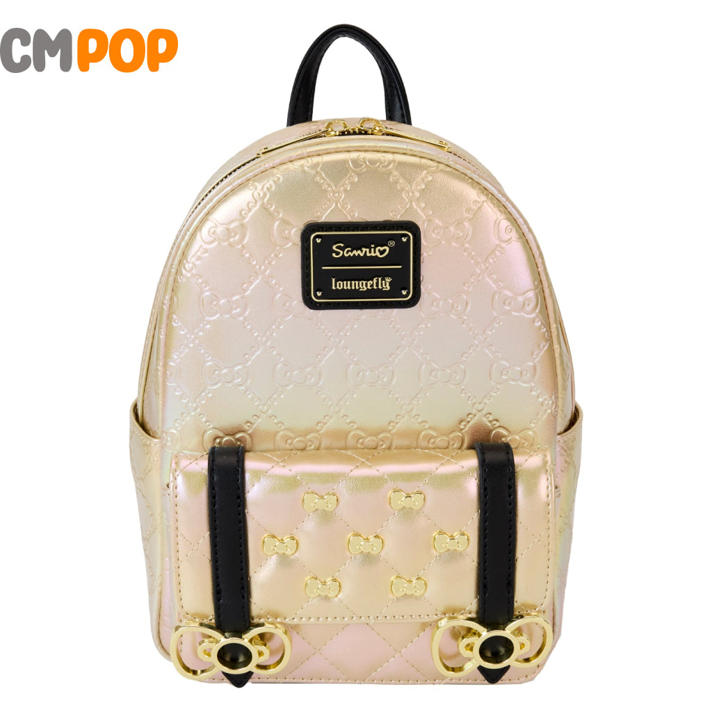 Sanrio 50Th Anniversary Metallic Gold Mini Backpack- Loungefly