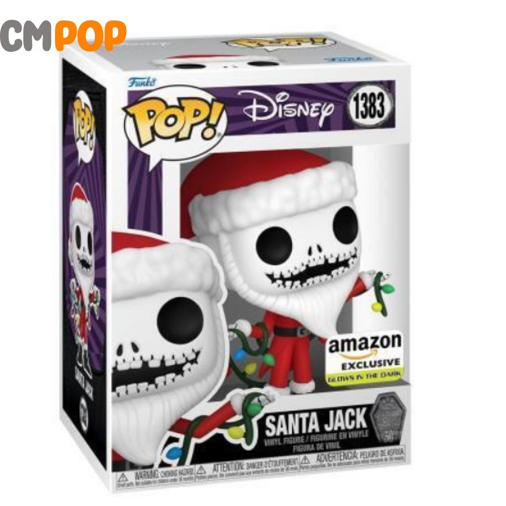 Santa Jack - #1383 Funko Pop! Disney The Nightmare Before Christmas Gitd Amazon Exclusive Pop