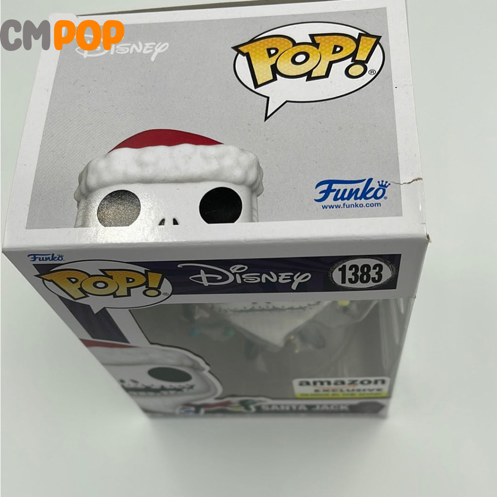 Santa Jack - #1383 Funko Pop! Disney The Nightmare Before Christmas Gitd Amazon Exclusive 8/10 Box