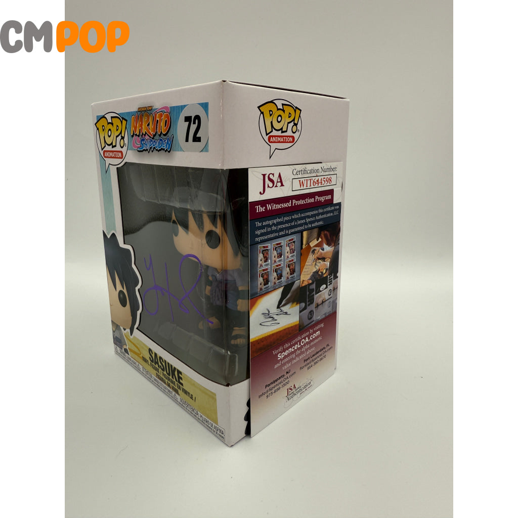 Sasuke - #72 - Funko Pop! - Animation - Naruto Shippuden - Signed by - Certified Pop! Funko Pop