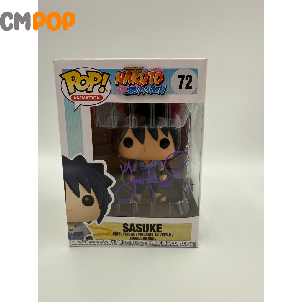 Sasuke - #72 - Funko Pop! - Animation - Naruto Shippuden - Signed by - Certified Pop! Funko Pop