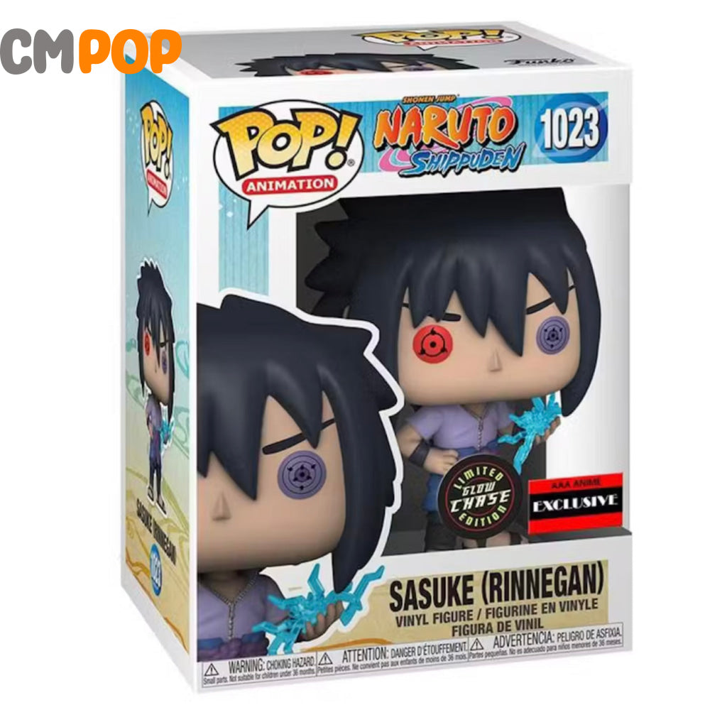 Sasuke (Rinnegan) - #1023- Funko Pop! - Animation - Naruto Shippuden - AAAExclusive - GITD Chase Funko Pop
