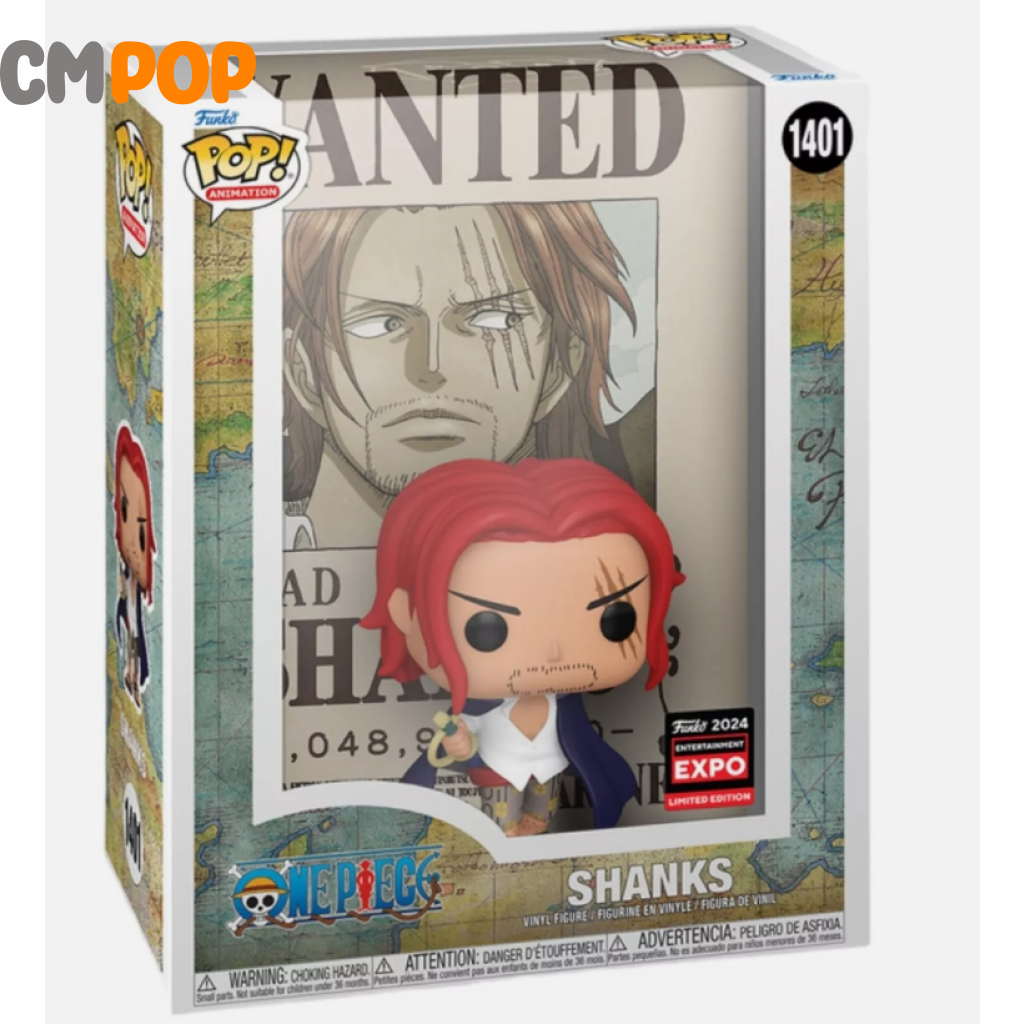Shanks - #1401 Funko Pop! One Piece Wanted Poster 2024 Expo Entertainment Limited Edition Pop