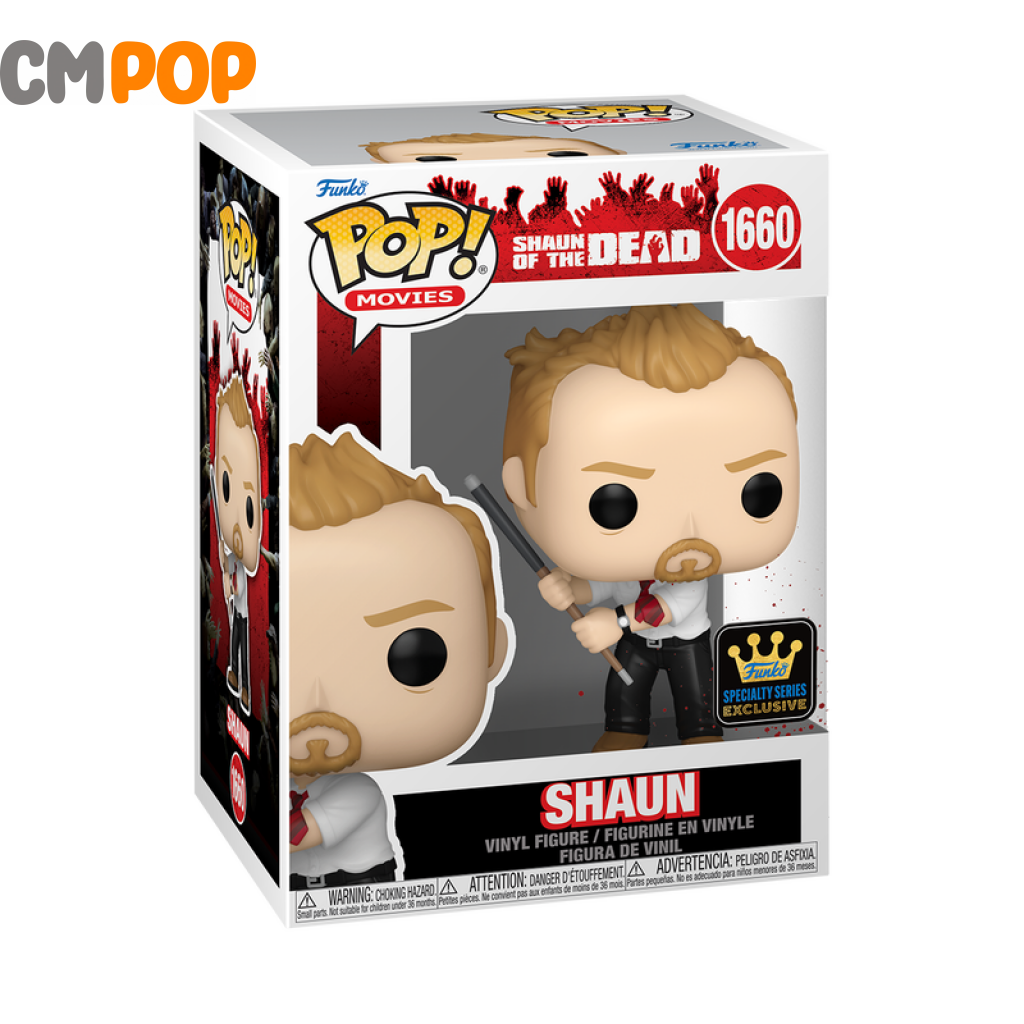 Shaun With Pool Cue - #1660 Funko Pop! Movies Sean Of The Dead Pop