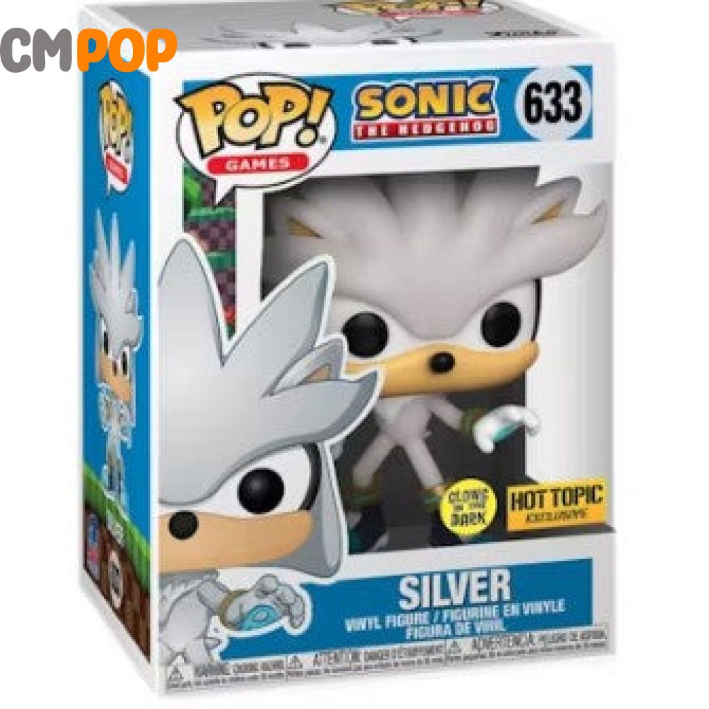 Silver - #633 - Funko Pop! - Games - Sonic the Hedgehog - GITD - Hot Topic Exclusive Funko Pop