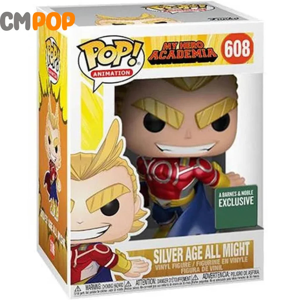 Silver Age All Might - #608 Funko Pop! Animation My Hero Academia A Barnes And Noble Exclusive Pop