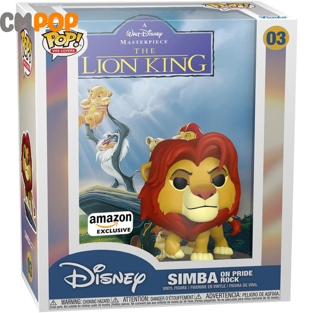 Simba On Pride Rock - #03 Funko Pop! Vhs Covers Disney The Lion King Amazon Exclusive Jumbo Pop