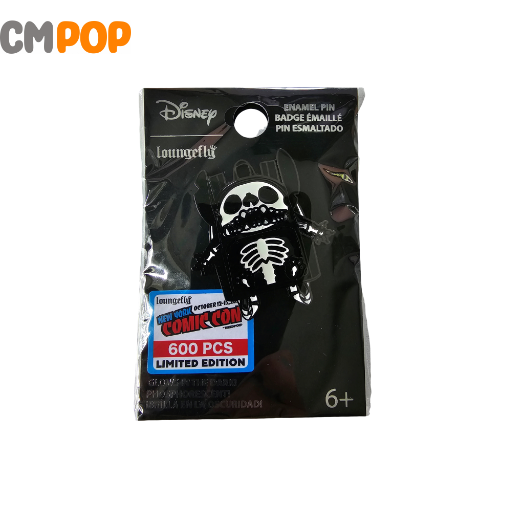 Skeleton Stitch Loungefly - Funko Pop Pin! Gitd Nycc 2023 Con Stickered Exclusive Enamel Pin Limited