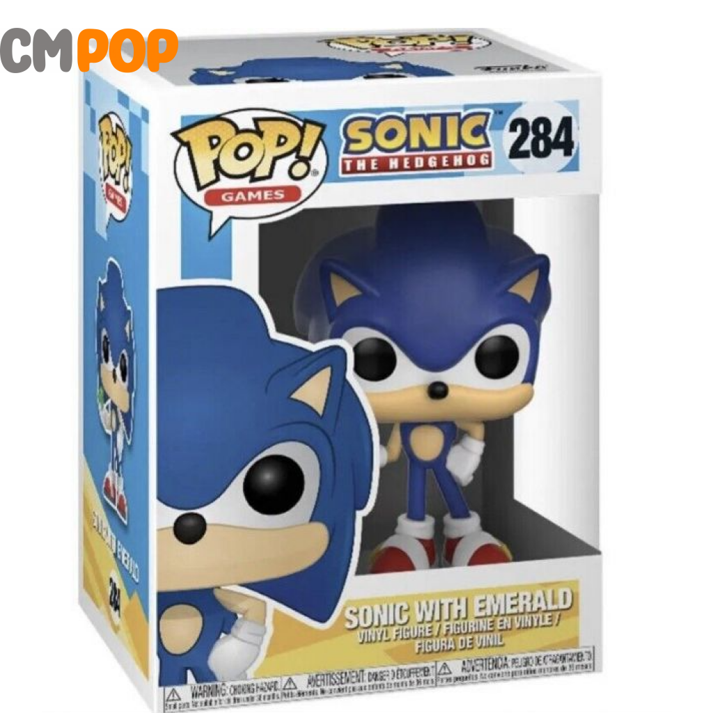 Sonic With Emerald - #284 Funko Pop! The Hedgehog Pop