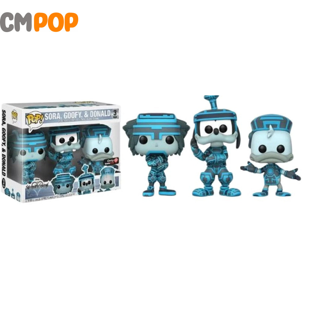 Sora Goofy Donald - 3 Pack Funko Pop! Deluxe Disney Kingdom Hearts Game Stop Exclusive