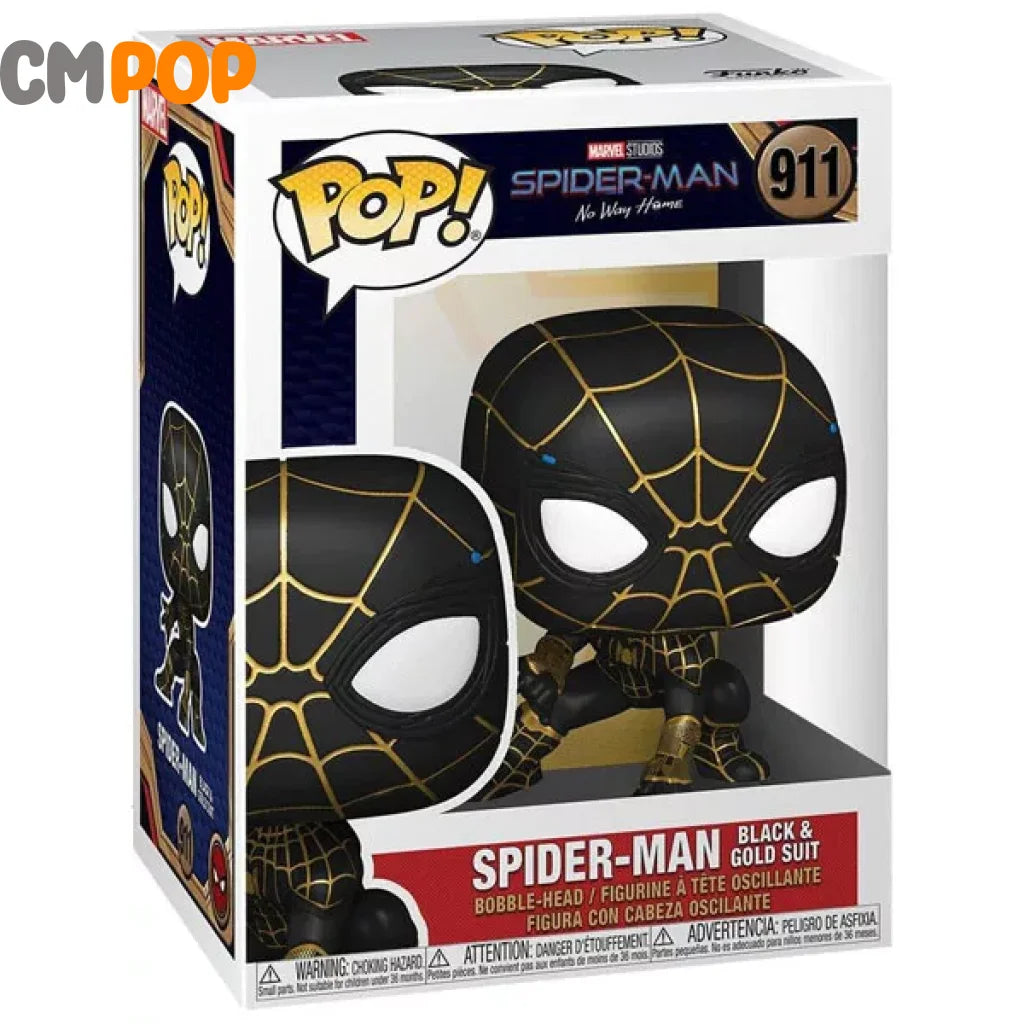 Spider-Man (Black And Gold Suit) - #911 Funko Pop! No Way Home Marvel Pop