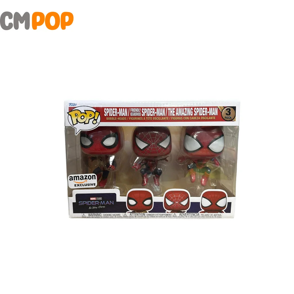 Spider-Man / Friendly Neighborhood Spider-Man / The Amazing Spider-Man - #3Pk - Funko Pop! - Spider-Man No way home