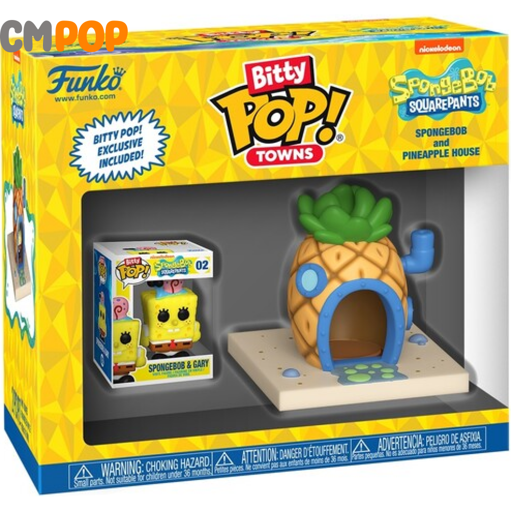 Spongebob And Pineapple House - Bitty Funko Pop! Spongebob- Pop Town